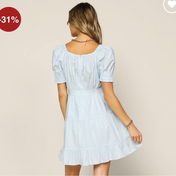 Skies Are Blue Womens plus | spring light blue dress - Picture 2 of 3